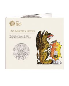 2021年 英女王的神兽—爱德华三世的狮鹫格里芬 铜镍硬币28.28克