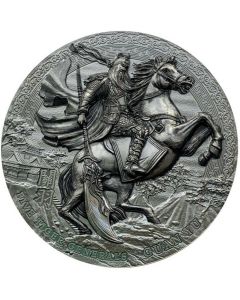 2020 3 oz Niue Five Tiger Generals - Guan Yu .999 Silver Proof Coin