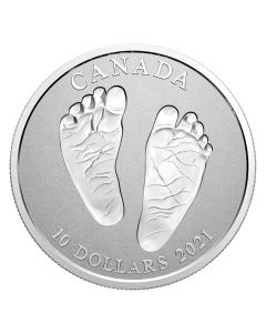 2021 1/2 oz  Canada Premium Baby Welcome To The World .9999 Silver Proof Coin