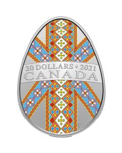 2021年1盎司加拿大 乌克兰复活节彩蛋 .9999银币