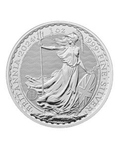 2024 1 oz Great Britain Britannia .999 Silver BU Coin