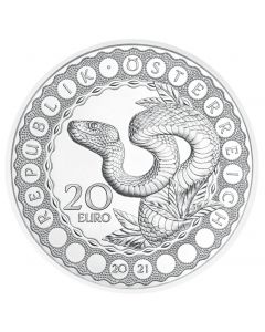 2021 奥地利世界之眼-彩虹蛇 .925精铸银币