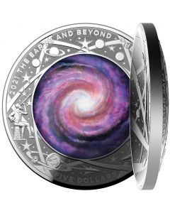 2021 1oz Australia  Earth & Beyond - Milky Way .999 Silver Domed Proof Coin