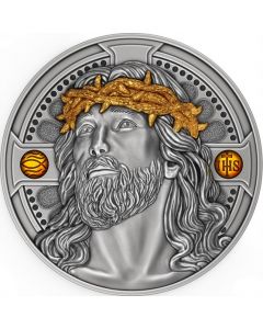 2021 2oz Cameroon Christ The Savior .999 Silver Antique Coin