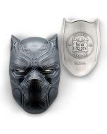 2021 2oz Fiji Marvel Black Panther Mask 999 Silver Antique Coin